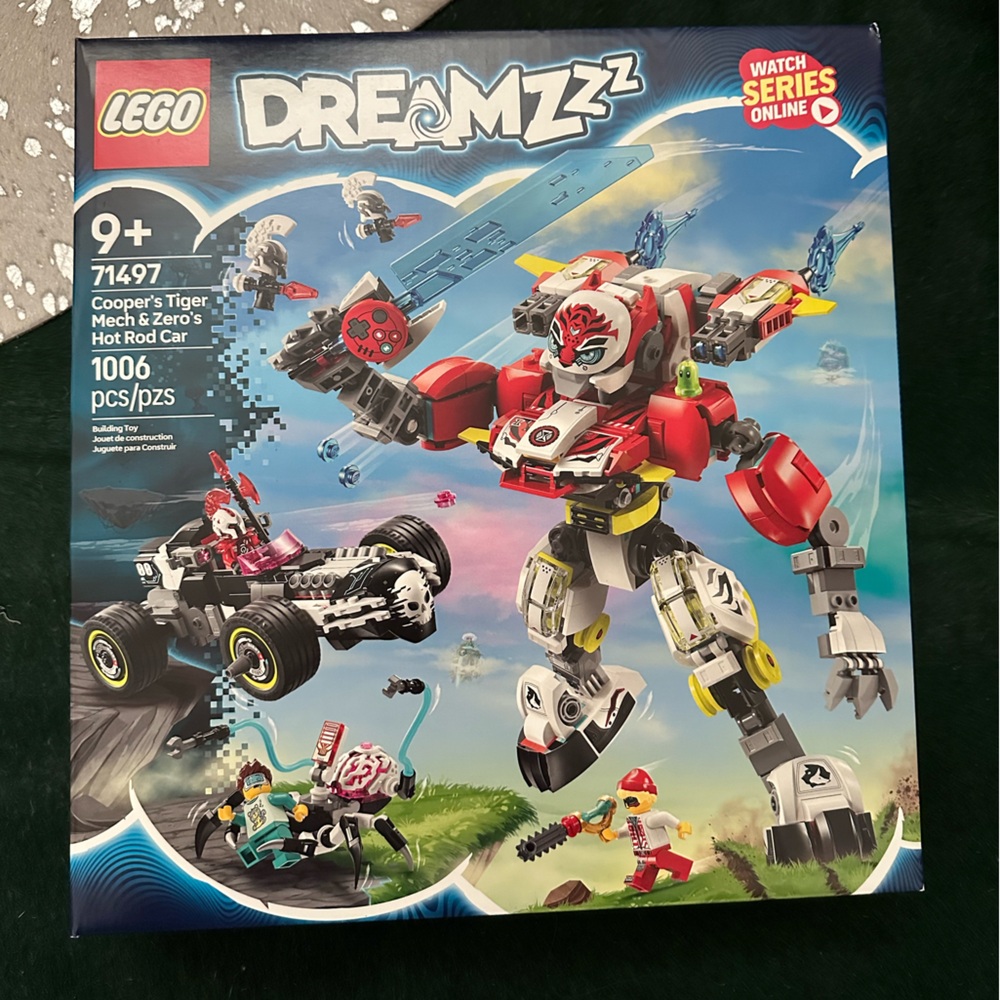 NWT 100% Authentic Lego Dreamzzz Cooper’s Tiger Mech & Hot Rod Car #71497
